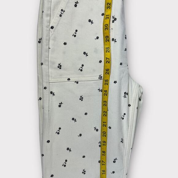 J.Crew Straight-Leg Crop Jean in White Ditsy Floral Size 26 - Picture 10 of 10